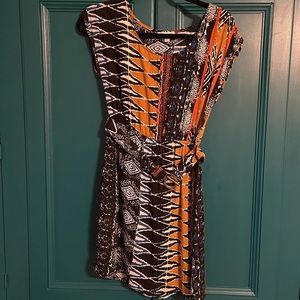 Anthropologie Mine mini dress beach cover fun print small